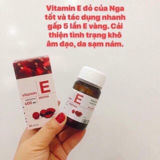 Vitamin  E Nga đỏ giúp da hồng tươi sáng