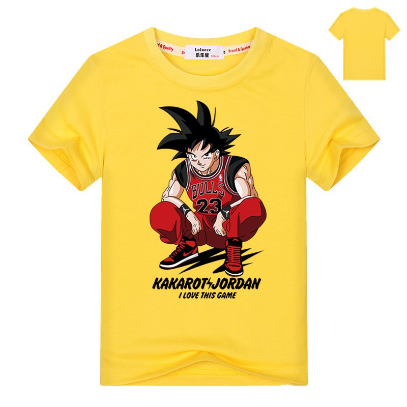 Áo thun hình Dragon Ball Z ngắn tay cho bé đơn giản