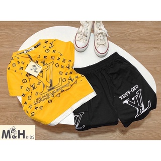 Set đồ bộ LV cho bé trai size đại 30-50kg chất cực đẹp thương hiệu M&H