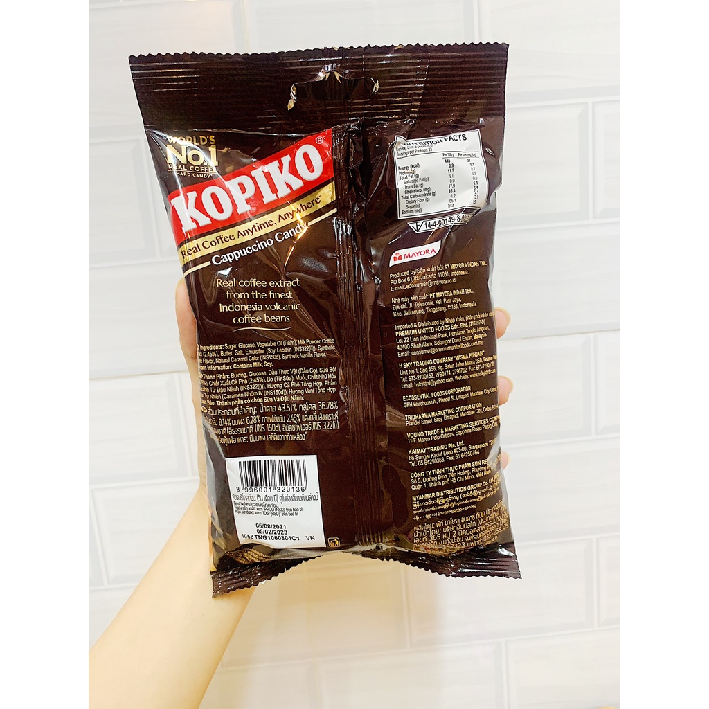 KẸO CÀ PHÊ SỮA VÀ VỊ CÀ PHÊ KOPIKO 150G