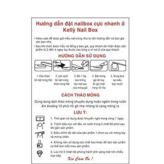 Nail Box móng up trắng đen cá tính