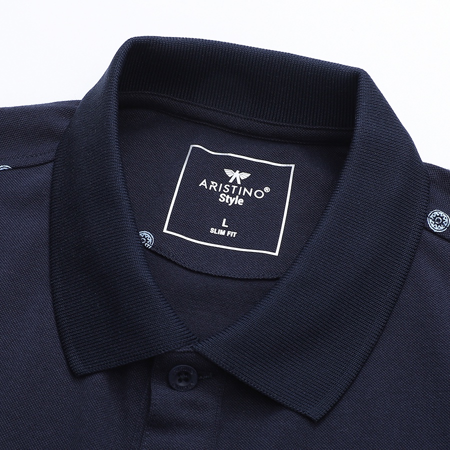 Áo polo nam ngắn tay ARISTINO họa tiết trống đồng nhỏ độc đáo -APS030S2