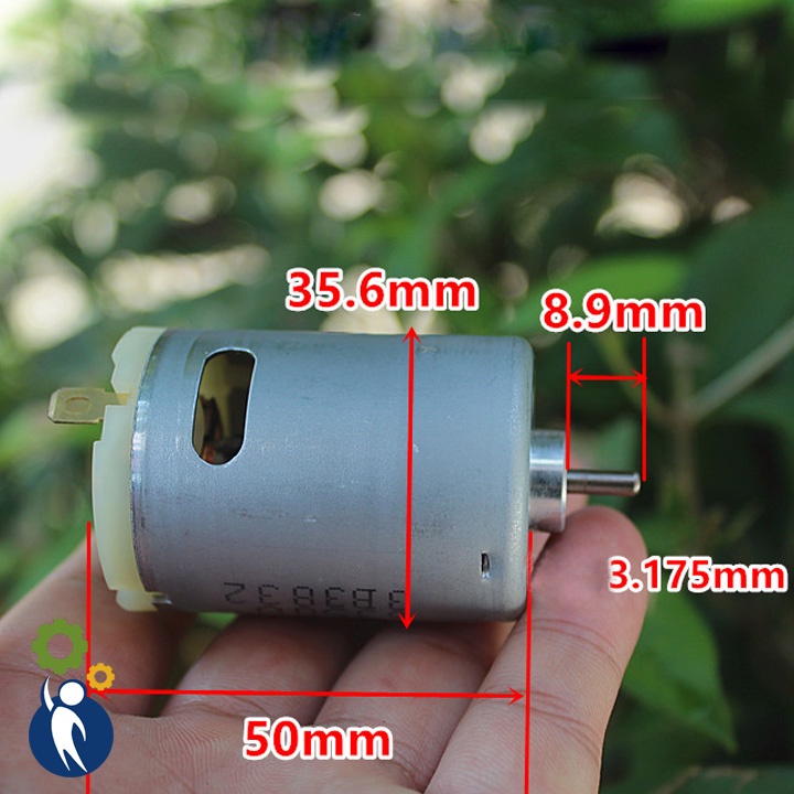 Motor 3-6V Mã 540 22000rpm, đường kính trục 3.175mm
