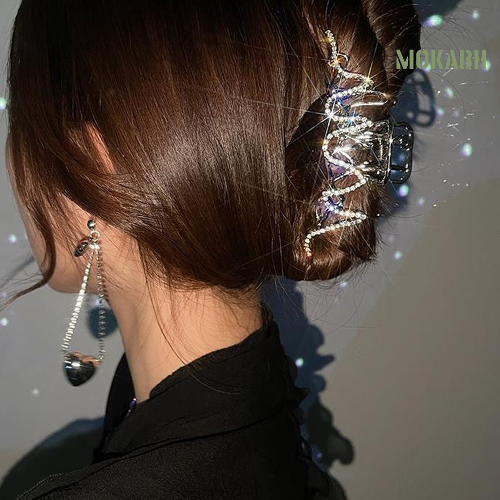 Kẹp Tóc Càng Cua Lớn Đính Đá Màu Sắc Tươi Sáng Thanh Lịch