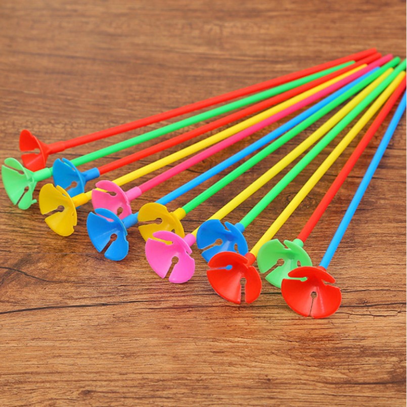 Set 10 cây đỡ bong bóng nhiều màu trang trí tiệc cưới