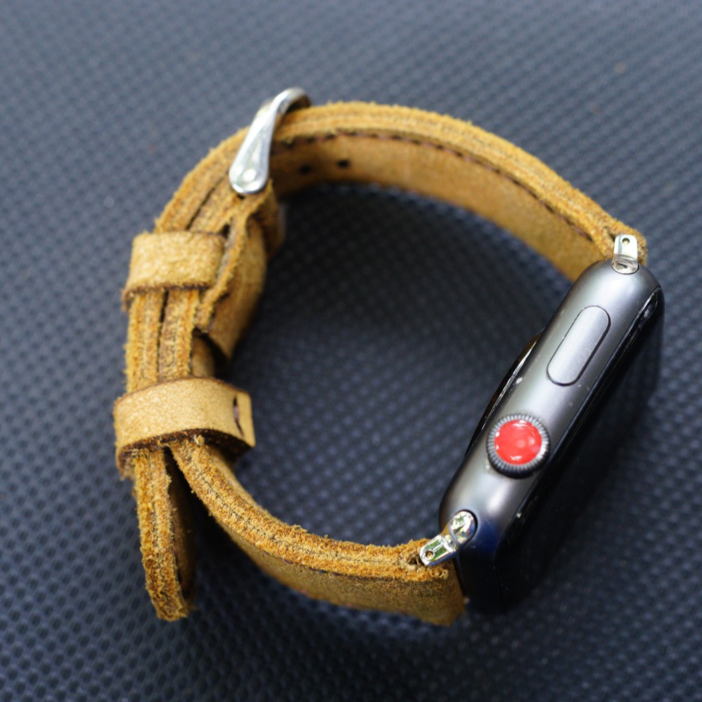 Dây đồng hồ Apple Watch , Iwatch , Iphone Watch Da Bò Lộn Nâu RAM Leather Classic 1960  Bền Đẹp