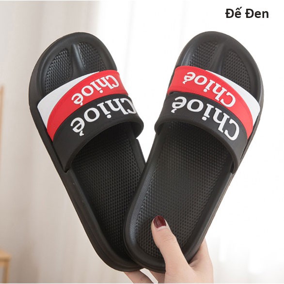 DÉP CAO SU UNISEX ULZZANG ĐẶC CHẮC, IN NỔI 3D CHỮ CHIOE CỰC XINH