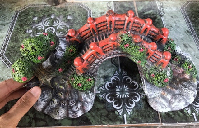 CẦU TRANG TRÍ HỒ CÁ NON BỘ DÀI 40x23x12CM