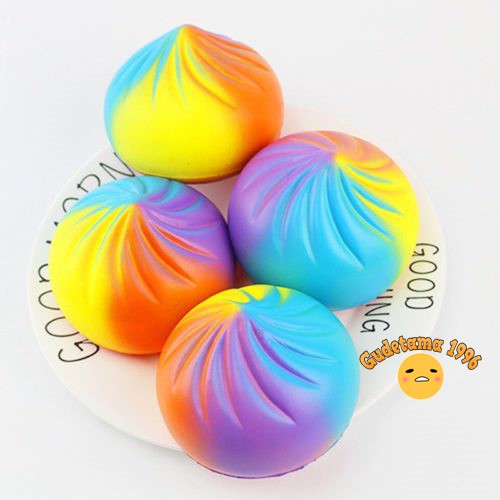 Đồ chơi Squishy bánh bao bảy màu thơm mềm có bao bì S130