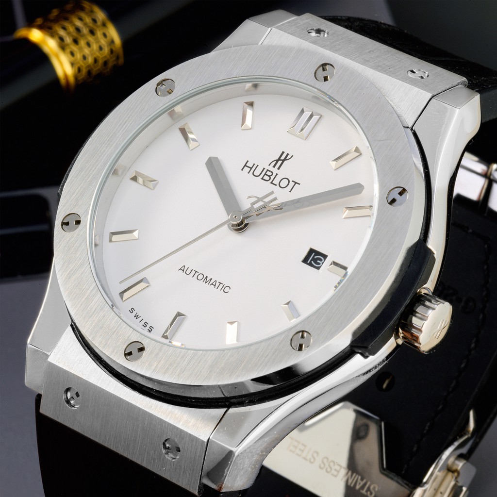 [Máy cơ] Đồng hồ nam nữ Hublot máy cơ automatic - 38mm chống xước, nước hàng fullbox hãng