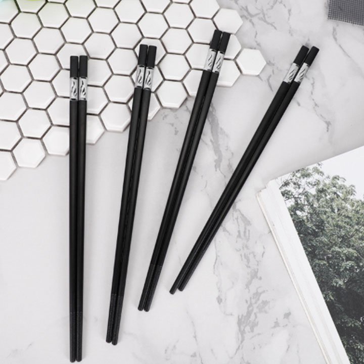 Combo 10 Đôi Đũa Hợp Kim Khảm Bạc Chống Mốc Chống Trơn