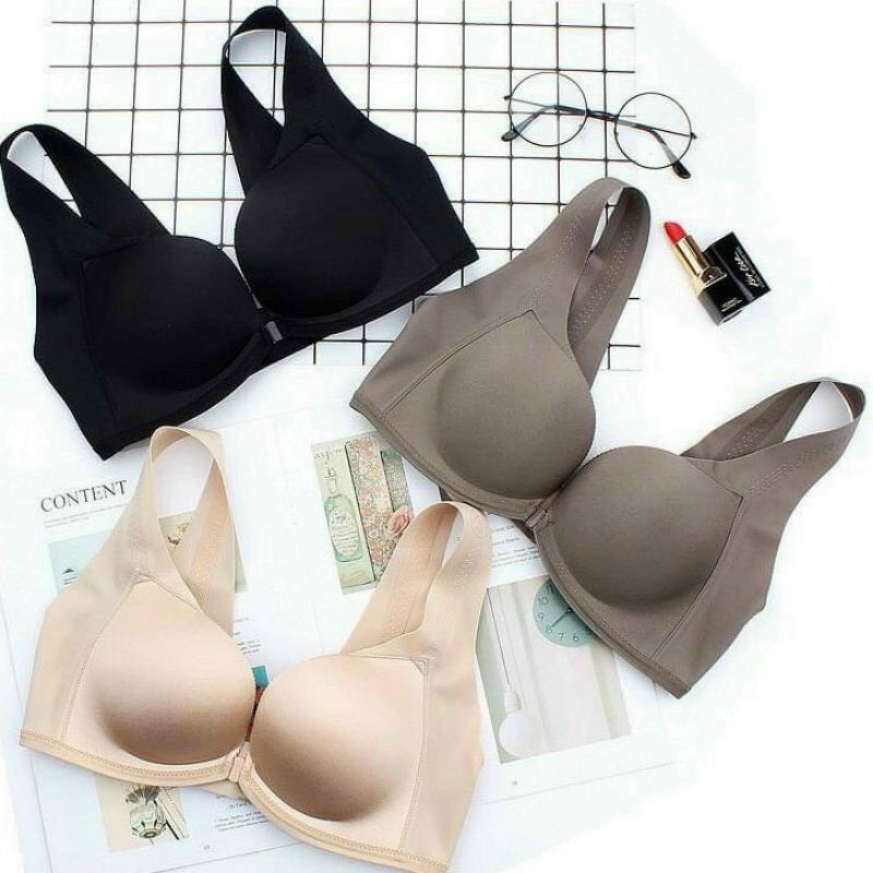 Mẫu mới - Áo lót đúc su không lộ viền, cài trước và sau nâng ngực siêu đẹp