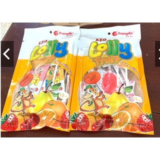 Kẹo mút lolly fruit tràng an gói 12 que.