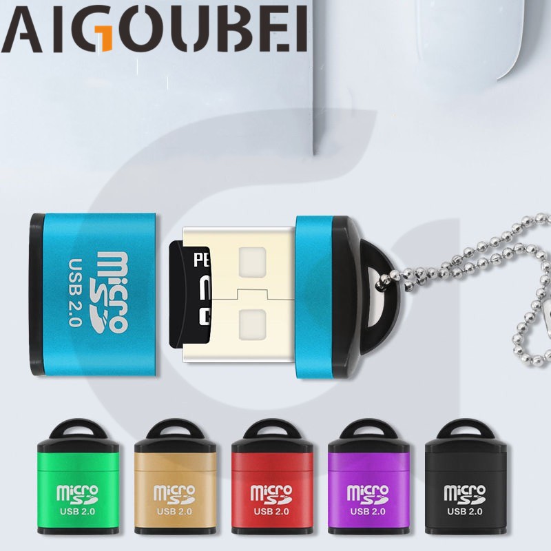 Đầu đọc thẻ nhớ kim loại tốc độ cao Micro SD TF nhỏ USB 2.0