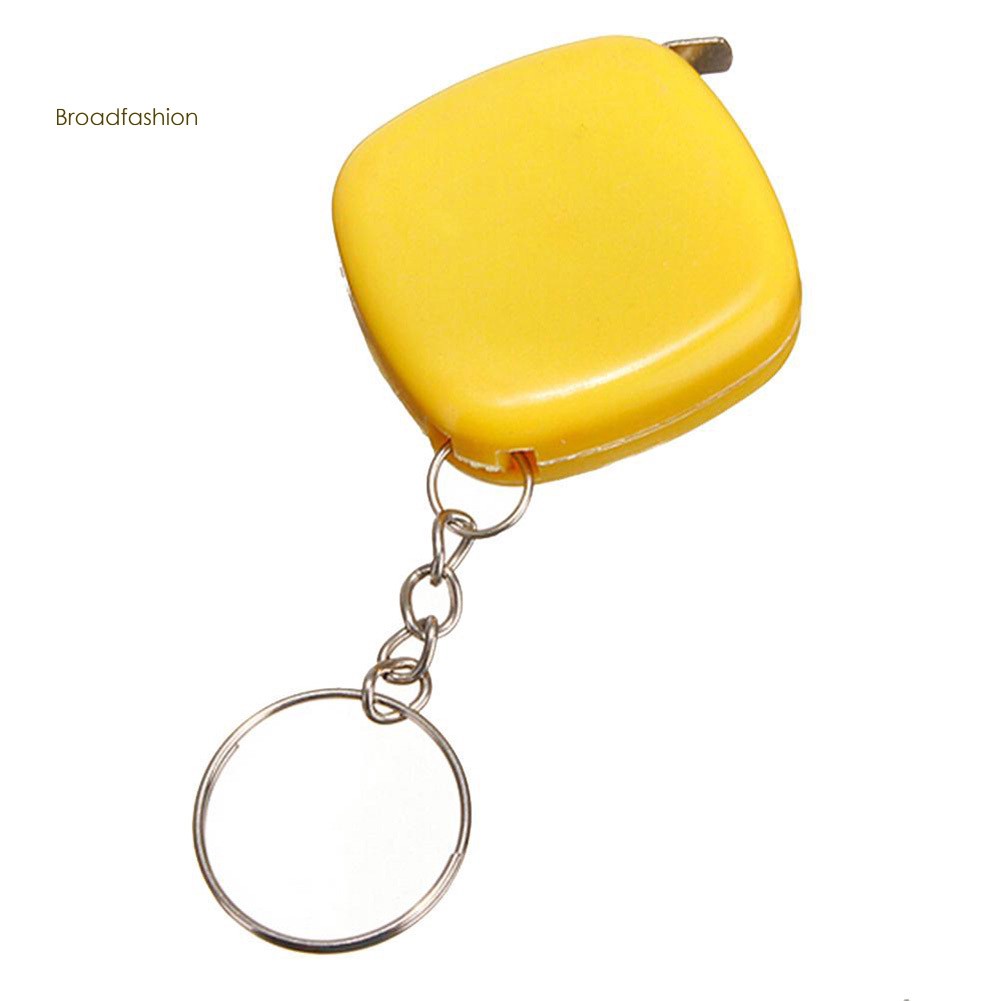 ✤YSKYL✤Mini Keychain Key Ring Easy Retractable Tape Measure Pull Ruler 1M/3FT Gift