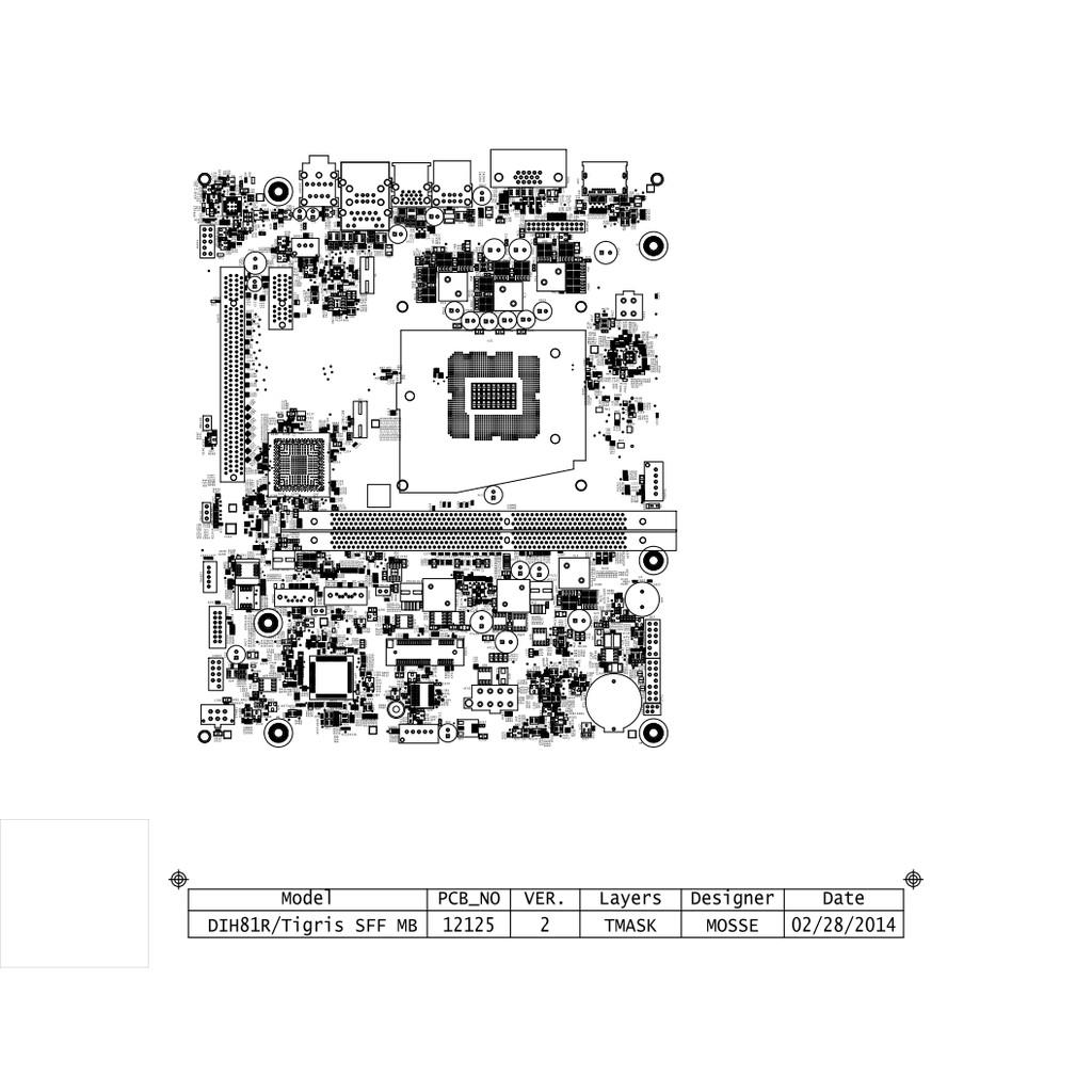 Sơ đồ và Boardview mainboard 3020 Wistron DIH81R Tigris SFF 12125-1M IO 8772E