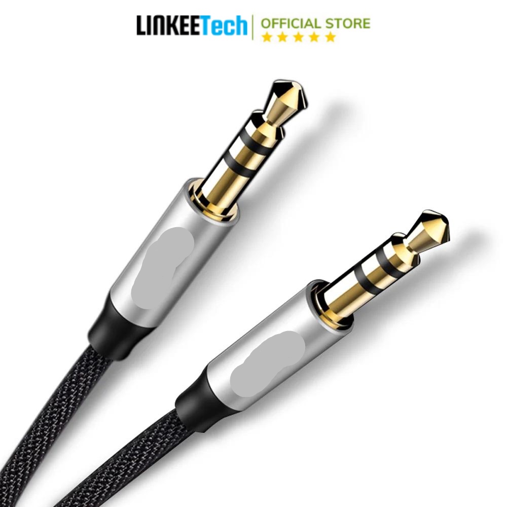 Dây AUX Kết Nối Loa 2 đầu 3.5mm dành cho audio kết nối âm thanh laptop, điện thoại, amply chân tròn- LINKEETECH
