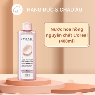 Nước hoa hồng, toner cân bằng da từ hoa hồng nguyên chất Loreal cho da khô và nhạy cảm 400ml