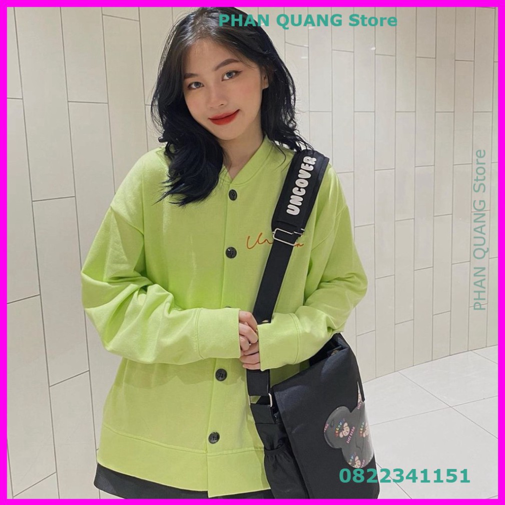 👗 ÁO KHOÁC FOOL'S GAME UNCOVER UNISEX 5 MÀU - ÁO KHOÁC CARDIGAN NỈ DA CÁ XANH NEON ĐEN TRẮNG CAM PQ-Shop