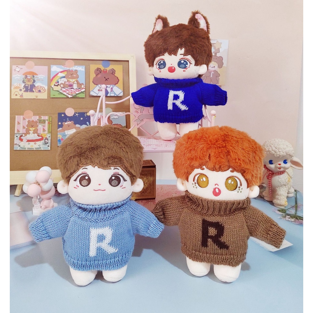 Búp Bê LUOLV Mặc Áo Len Dài 20CM Nhiều Màu Sắc DIY