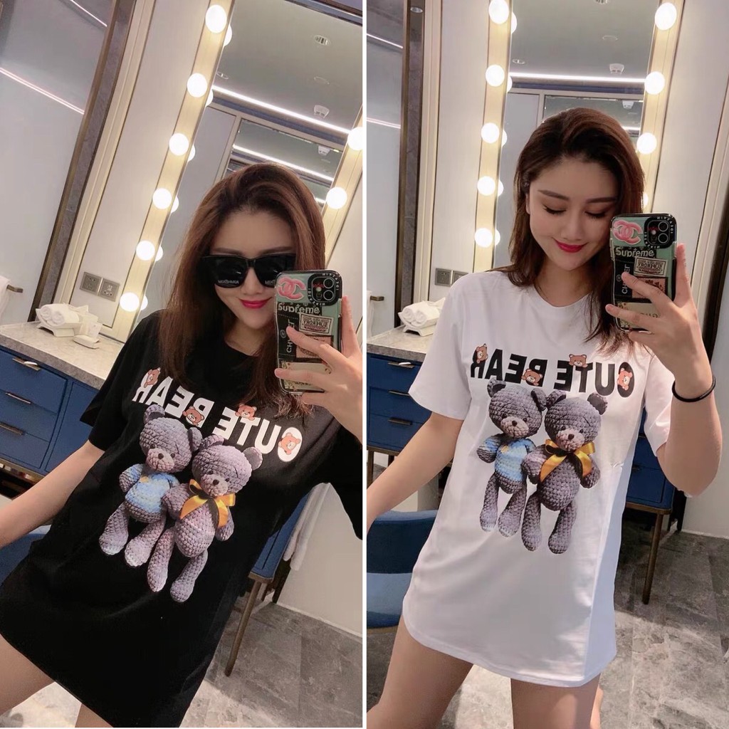 Áo Thun Nữ, Áo Phông Nữ Free Size 100% Cotton Hàng QC Loại 1 Full Túi Zip | BigBuy360 - bigbuy360.vn