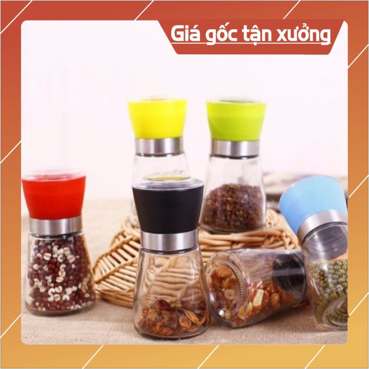Cối xay hạt tiêu cầm tay mini tiện dụng  Bằng Thủy Tinh Có Tay Cầm Vặn Tiện Lợi