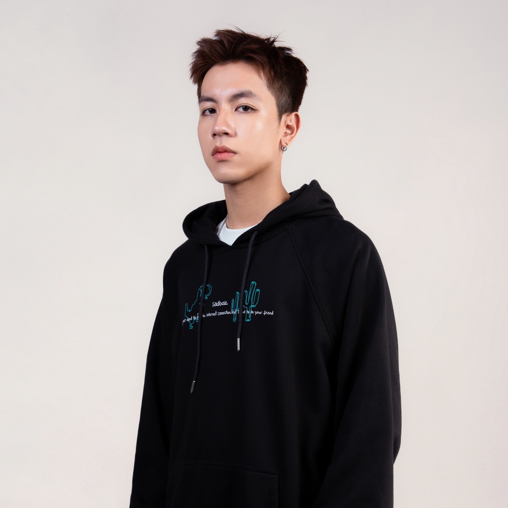 Áo hoodie SADBOIZ Saddino Black