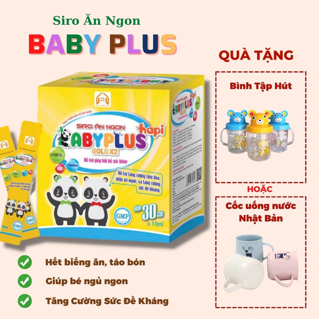 Siro Ăn Ngon Baby Plus, Giúp Bé Tăng Cân, Tiêu Hoá Tốt, Tăng Cường Sức Đề Kháng, Hết Táo Bón Giúp Bé ăn ngon, ngủ ngon