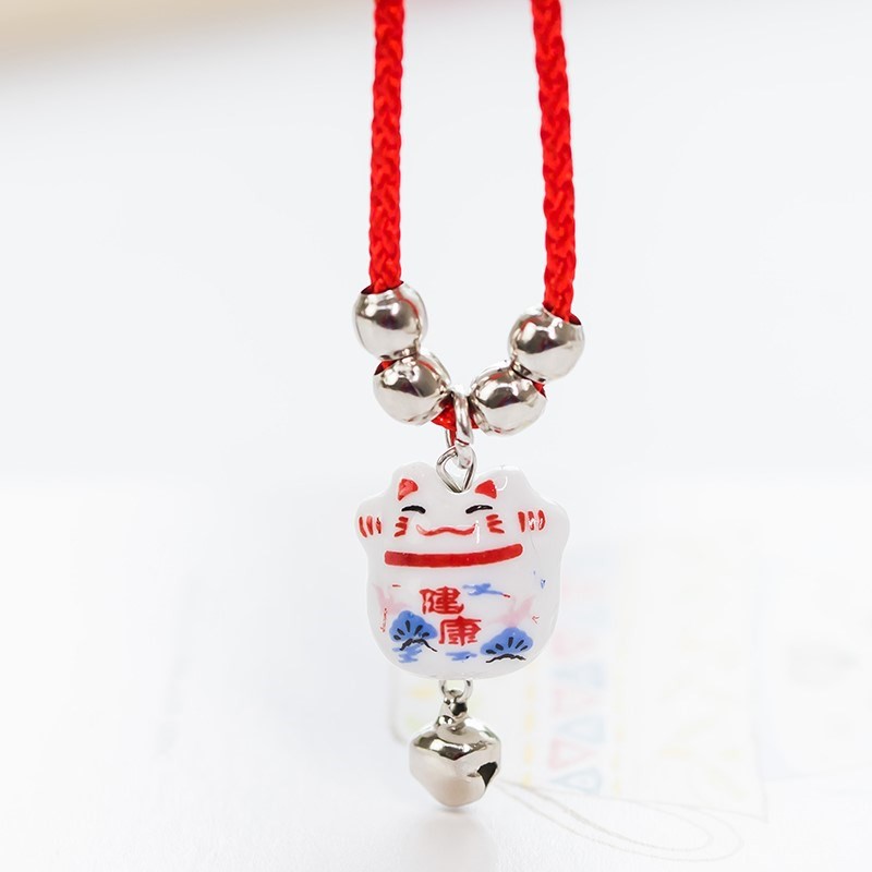 Vòng tay mèo gốm sứ maneki neko nhật bản may mắn