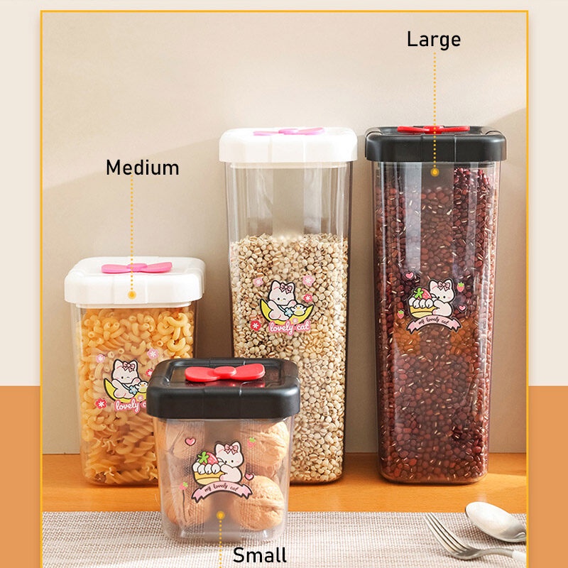 ONLY HOUSE Hũ Nhựa Trong Suốt Đựng Ngũ Cốc Khô Thực Phẩm