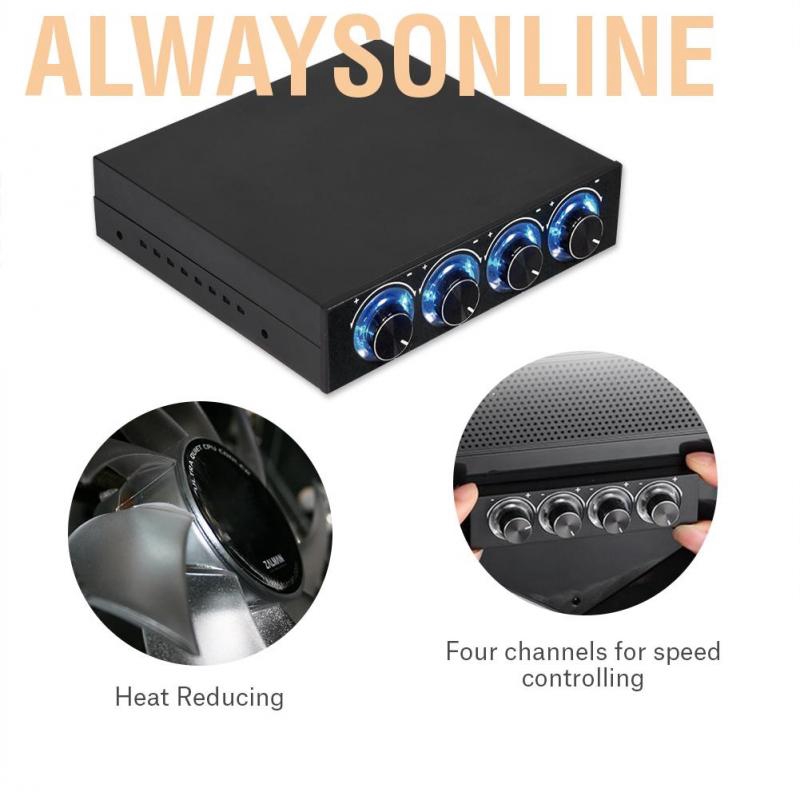 Quạt Tản Nhiệt Có Đèn Led 4 Kênh Cho Pc