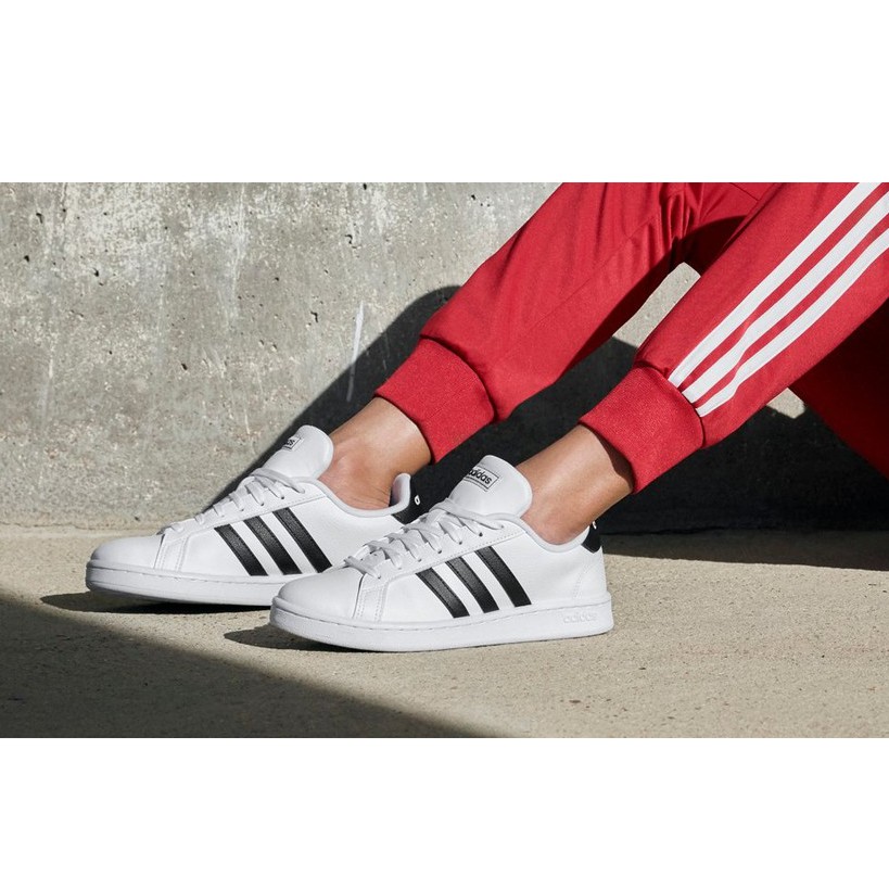 Giày Thể Thao Adidas Grand Court White Black FREESHIP Hàng Chính Hãng - Giày Sneaker Nam Nữ - Simple Sneaker [F36483]