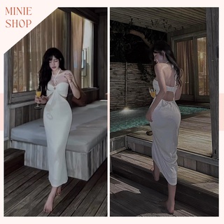 Mpb váy đầm maxi hai dây body khoét eo hở vai hở lưng đi biển, đi chơi mpb - đầm ôm body sexy nữ mpb