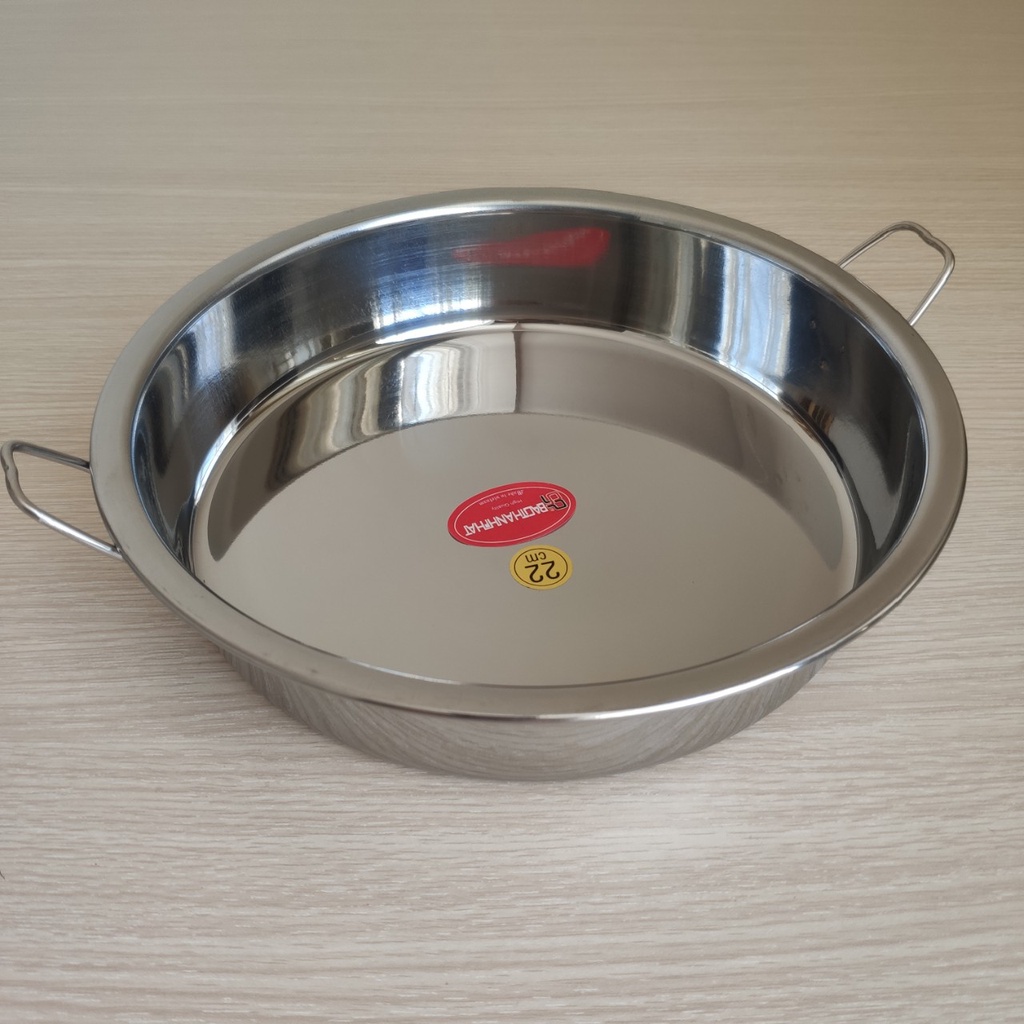 Mua Khay inox tròn đựng thức ăn hoặc khuôn inox làm bánh bông lan bơ ...