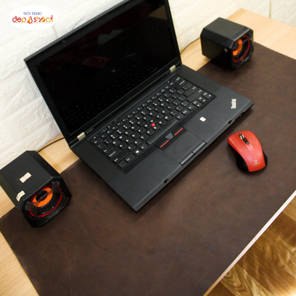 Miếng lót chuột da bò thật size lớn 40x90 chơi game lướt siêu êm