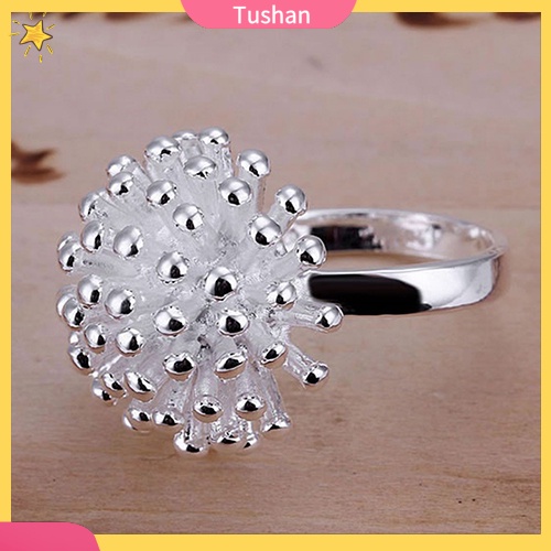 Nhẫn mạ bạc hình hoa sen xinh xắn độc đáo