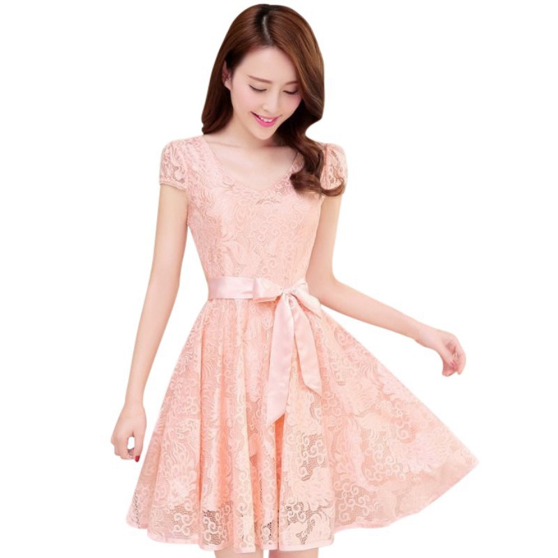 FREESHIP ĐƠN 99K_ Đầm dạ hội tay ngắn cổ chữ V | BigBuy360 - bigbuy360.vn