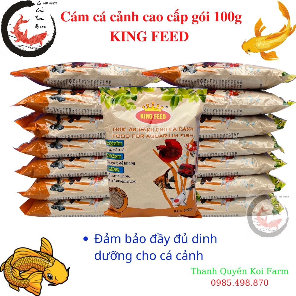 Cám cá cảnh thức ăn cho cá cảnh  King Feed hàng chất lượng cao gói 100g