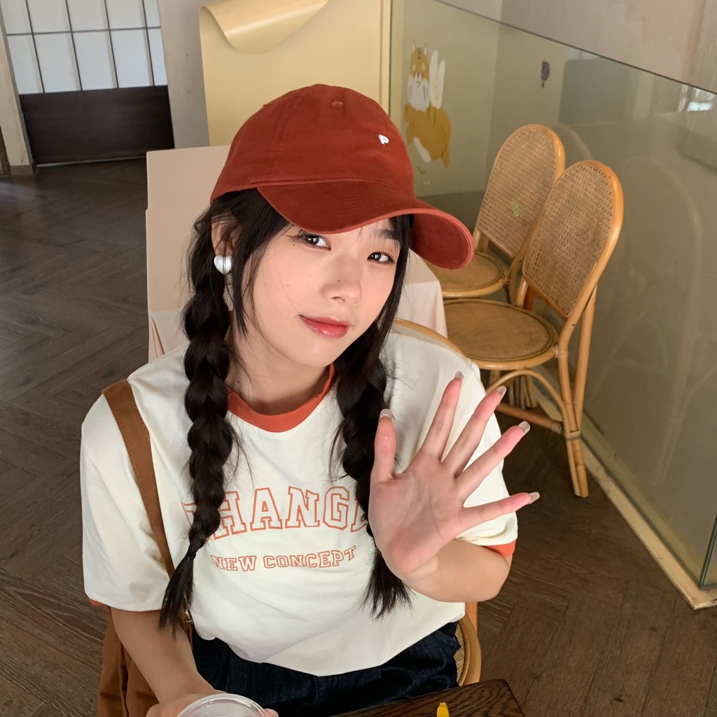 Grandma Chen / Mũ Bóng Chày Tròn Khoét Sâu Phiên Bản Hàn Quốc Dễ Phối Đồ Hợp Xu Hướng Cho Nữ