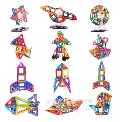 Xếp hình nam châm sáng tạo full 136 chi tiết - Loại to