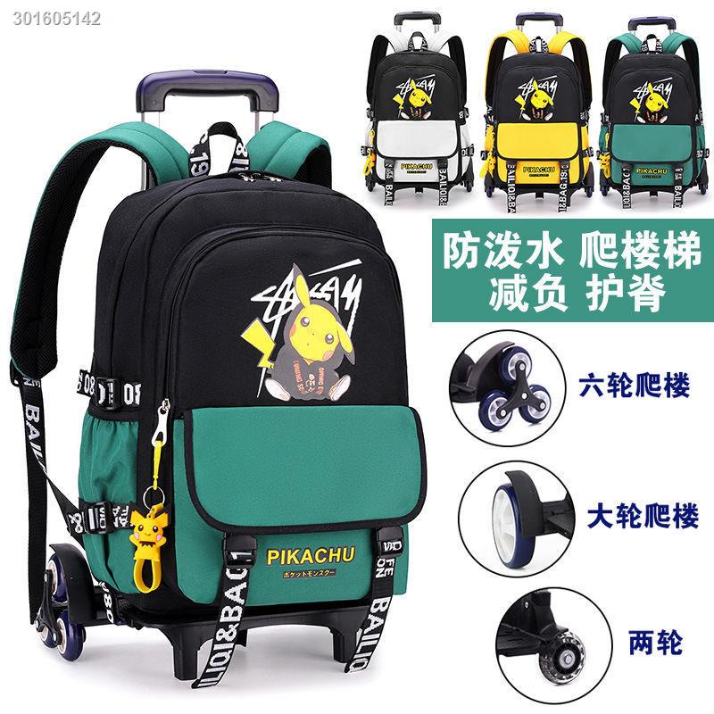 Ba lô kéo đi học cỡ lớn họa tiết Pikachu dễ thương cho bé trai trên 6 tuổi