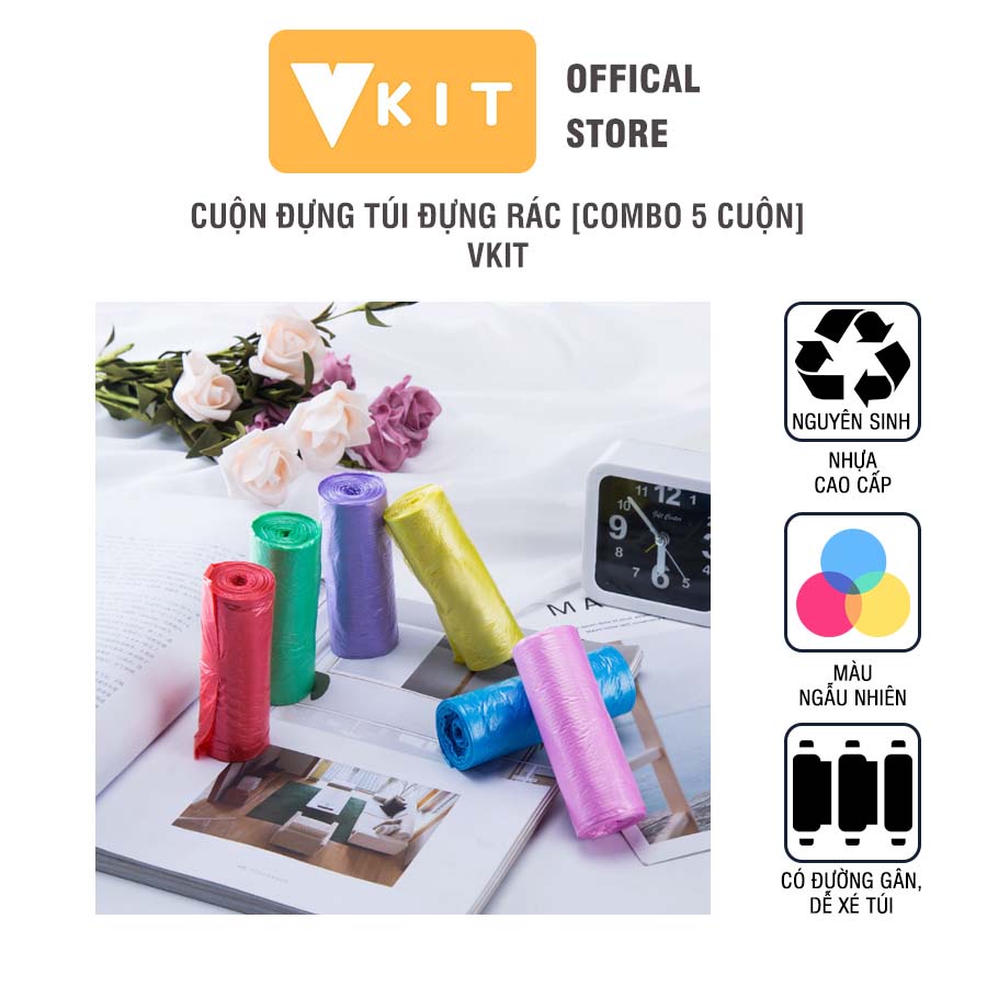 Bộ 5 Cuộn đựng túi đựng rác (5 cuộn) VKIT R06