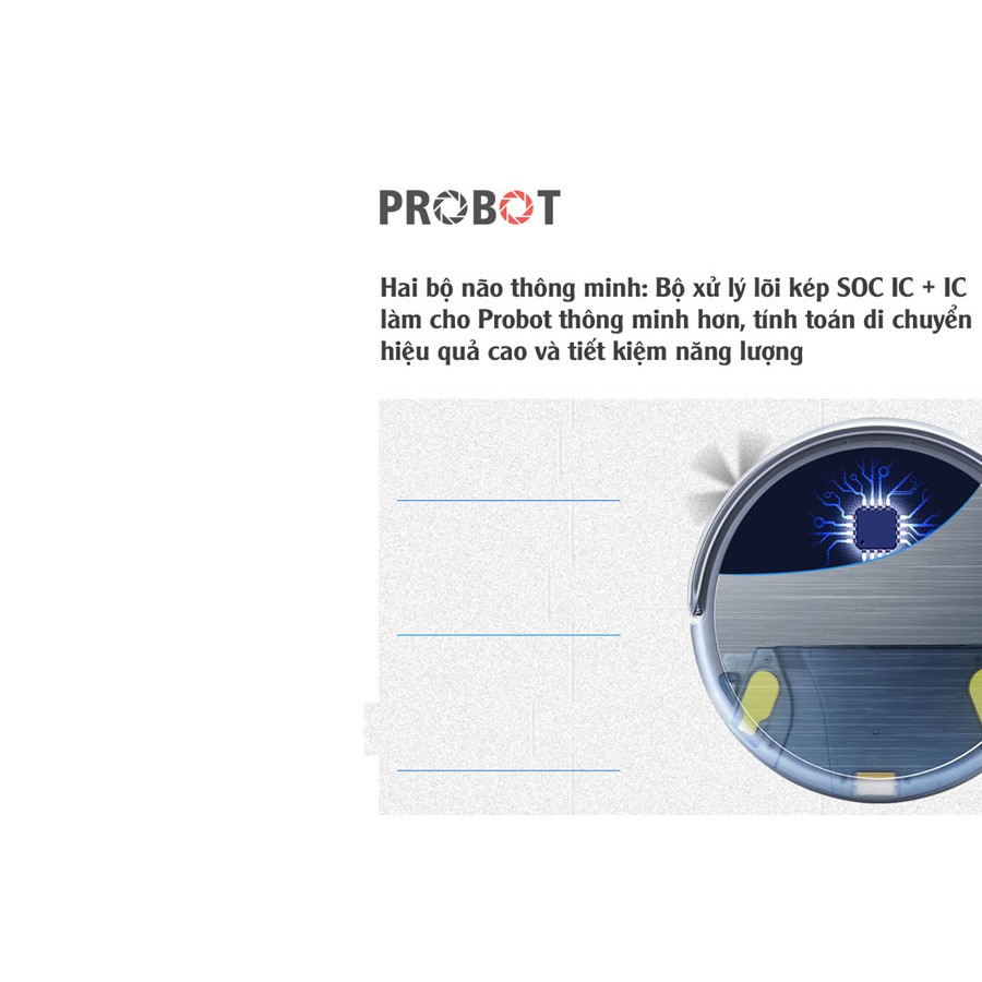Robot Hút Bụi Lau Nhà Thông Minh Probot Nelson A3 Xám