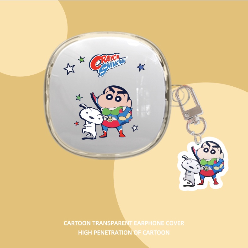 Vỏ Bọc Hộp Sạc Tai Nghe Baseus Bowie Wm02 Bằng TPU Mềm Trong Suốt Chống Sốc Kèm Móc Treo