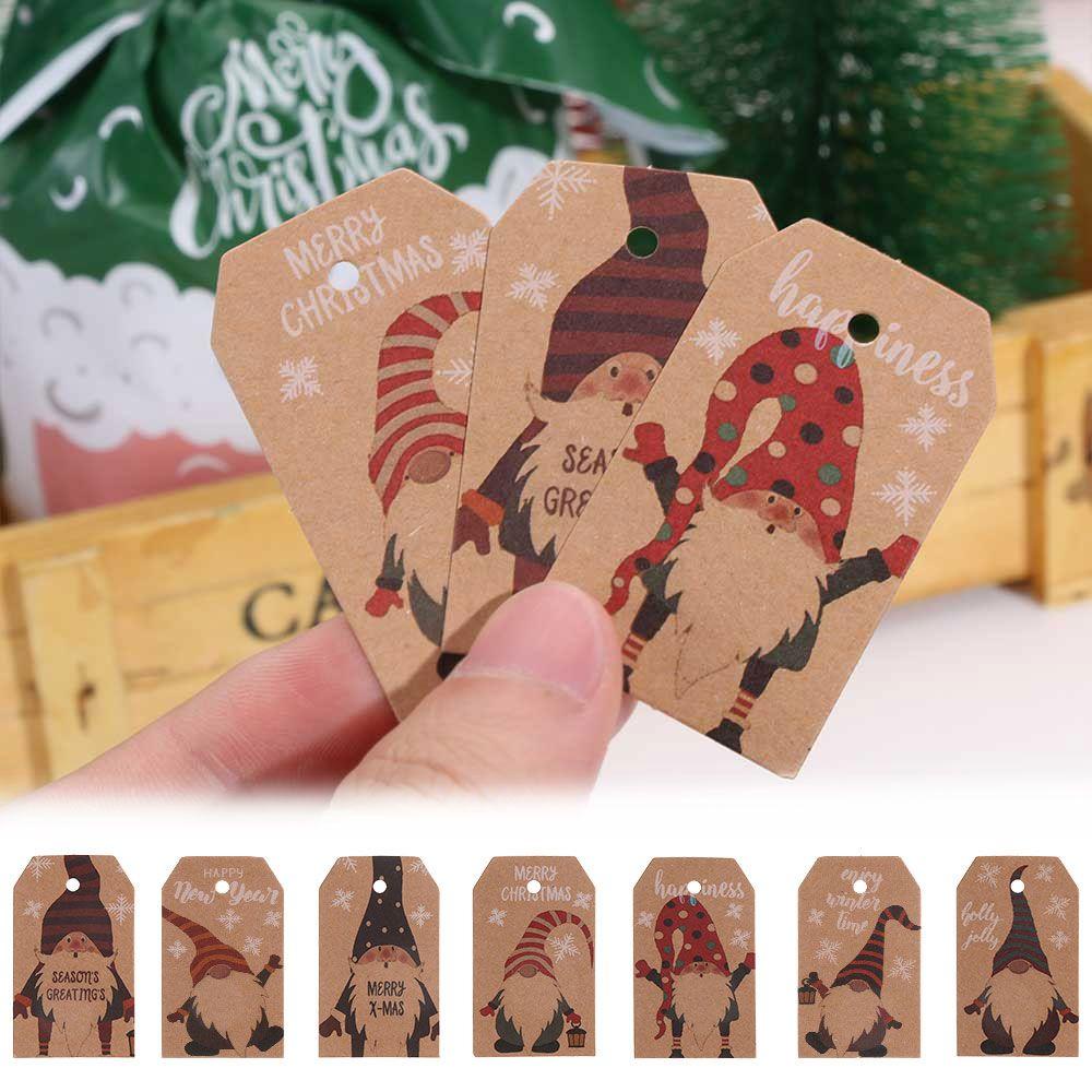 Set 100 Thẻ Giấy Kraft Trang Trí Giáng Sinh