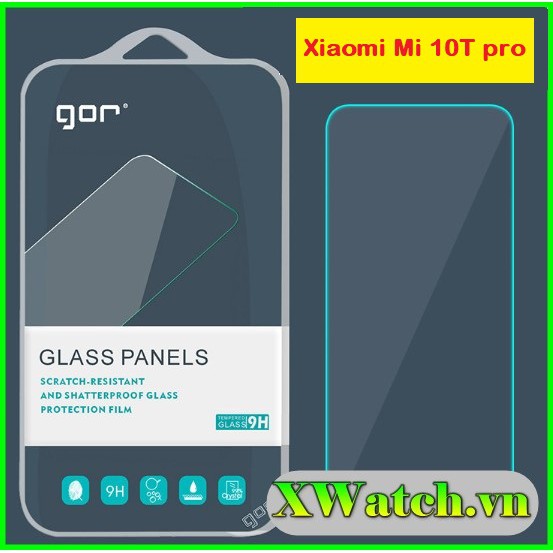 Bộ 2 kính cường lực GOR Xiaomi Mi 10T pro trong suốt (không full màn)