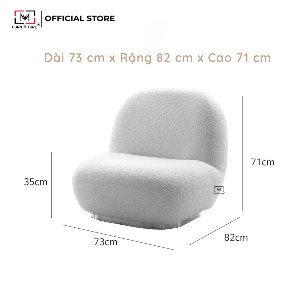 Sofa mini thư giản Cloudy mềm mịn thương hiệu MW FURNITURE