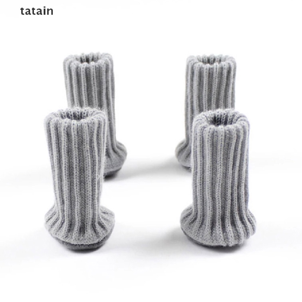 [TAT] 24pcs Knitted Chair Leg Socks Furniture Table Feet Leg Floor Protectors Covers CVX
