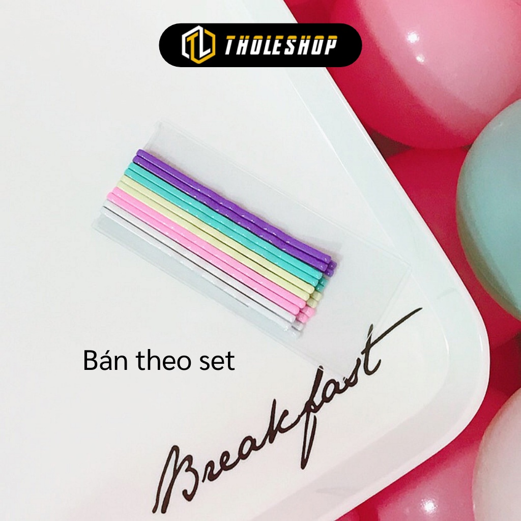 Kẹp Tăm - Set Kẹp Tóc Gợn Sóng Màu Cầu Vồng Đơn Giản, Thời Trang Cho Bạn Nữ 6544