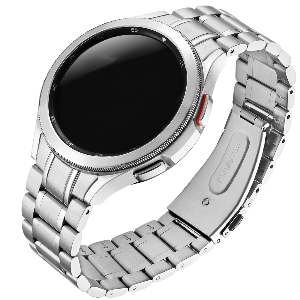 Dây Đeo Bằng Thép Không Gỉ Thiết Kế Cong Cho Đồng Hồ Thông Minh Samsung Galaxy Watch 4 Classic 42mm 46mm 44mm 40mm
